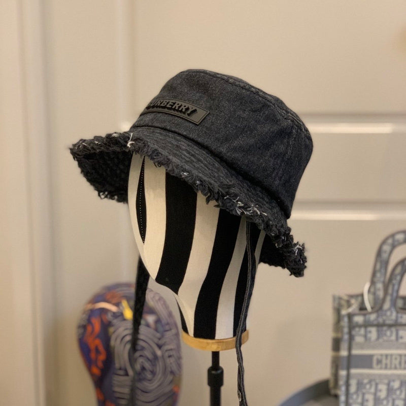Close-up detail view of Burberry unisex cap