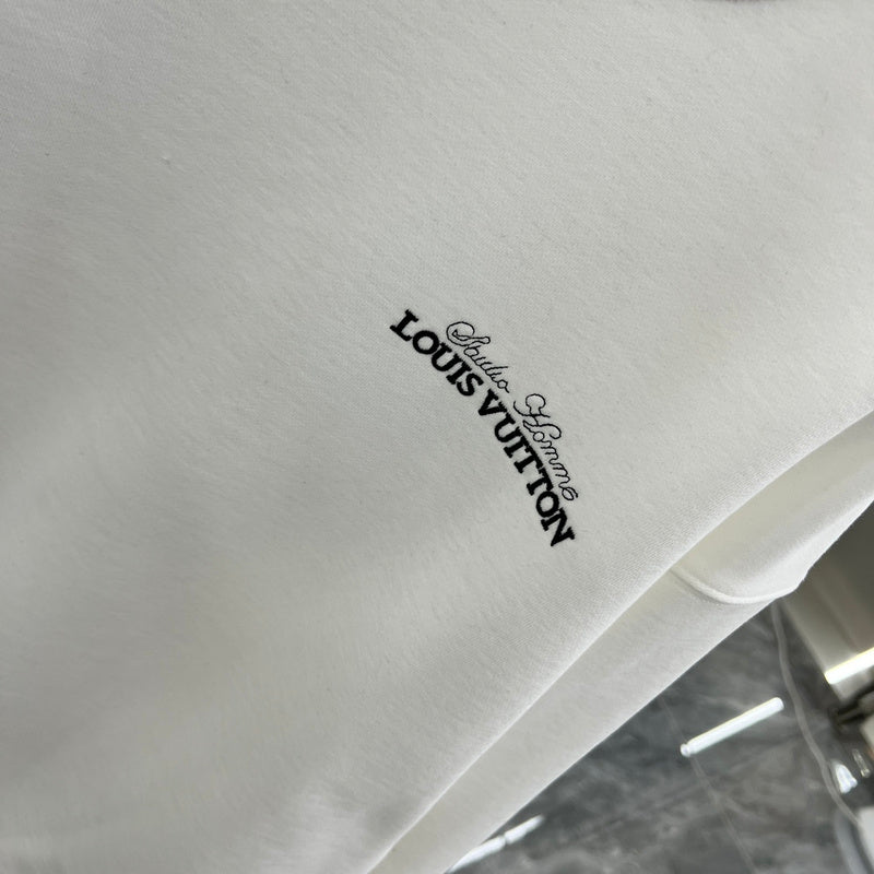 Front view of Louis Vuitton luxury clothing with relaxed-fit cut