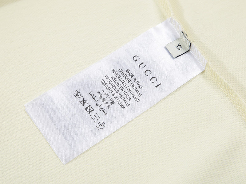 Close-up detail shot of Louis Vuitton cotton t-shirt with contemporary cut