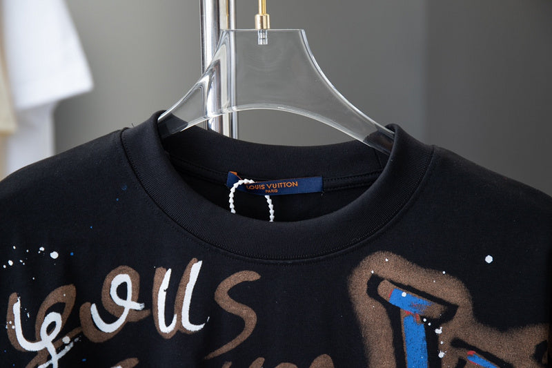 Close-up detail shot of Louis Vuitton cotton t-shirt with tailored silhouette