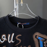 Close-up detail shot of Louis Vuitton cotton t-shirt with tailored silhouette