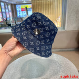 Close-up detail view of Louis Vuitton unisex cap