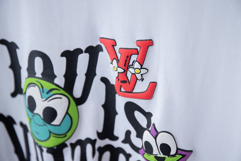 Front view of Louis Vuitton cotton t-shirt with signature branding