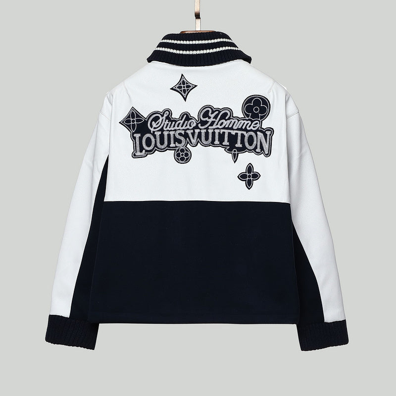 Side profile of Louis Vuitton luxury clothing with label-forward styling