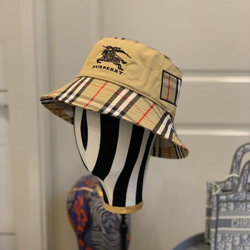 Close-up detail view of Burberry unisex cap