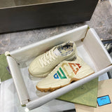 Gucci fresh white-and-black luxury sneakers view 5 signature lace-up style