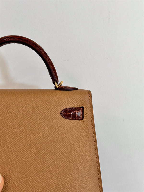  Sleek tote bag carried on shoulder