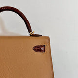  Sleek tote bag carried on shoulder