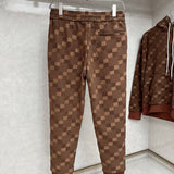 Close-up detail shot of Louis Vuitton luxury clothing with streetwear-inspired cut