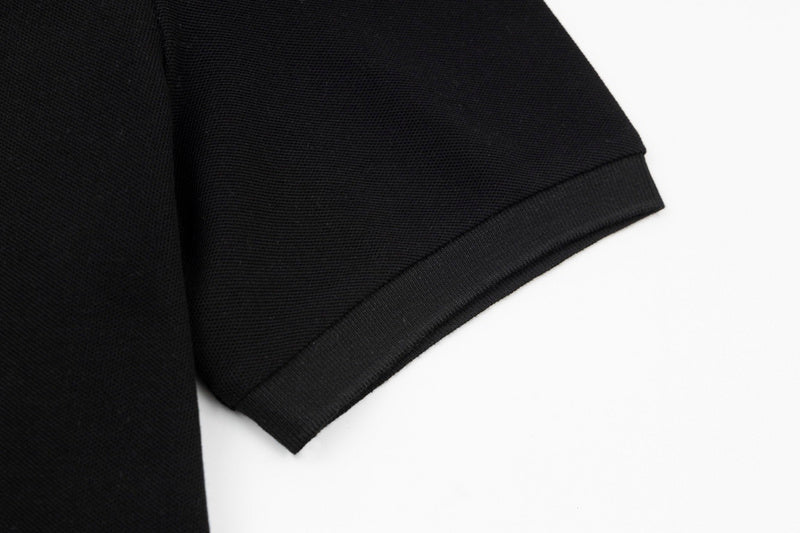 Front view of Polo cotton polo shirt with monogram-inspired silhouette