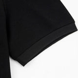 Front view of Polo cotton polo shirt with monogram-inspired silhouette