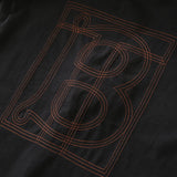 Close-up of Burberry t-shirt craftsmanship