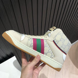 Gucci stone beige luxury sneakers view 9 padded collar comfort
