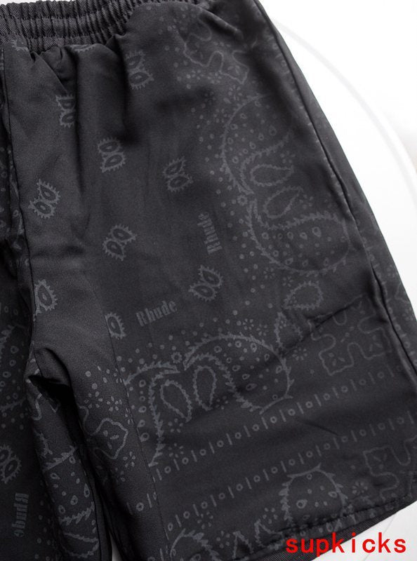 Close-up detail shot of Rhude luxury clothing with everyday silhouette