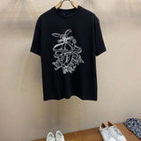 Front view of Louis Vuitton cotton t-shirt with signature branding