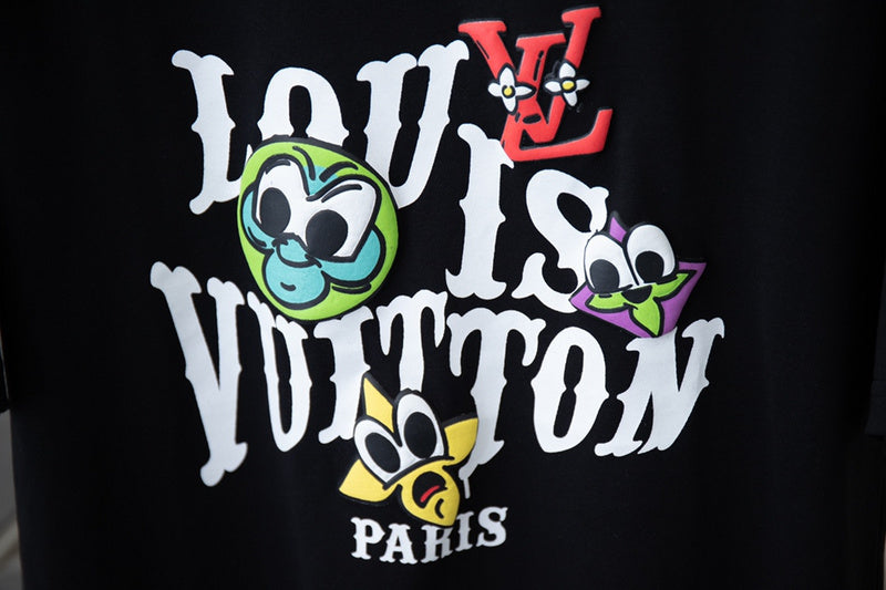 Front view of Louis Vuitton cotton t-shirt with signature branding