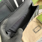 Side view of modern structured handbag