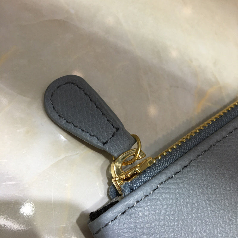 Polished Faux Leather Handbag - Sleek Minimalist Lines | Women's Luxury Handbag #1030 - styled full view (image 7) of designer-inspired handbag