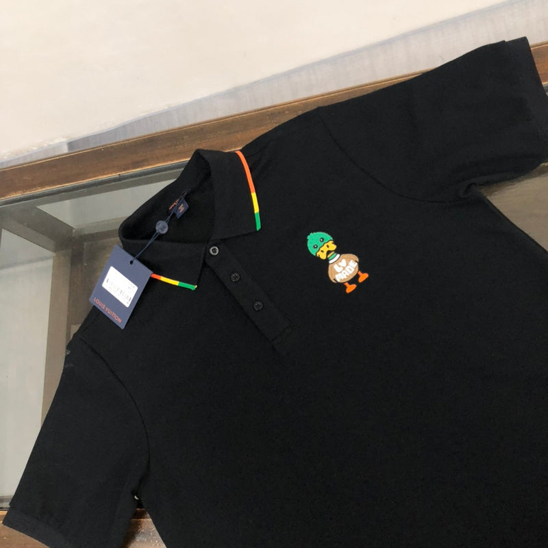 Close-up detail shot of Louis Vuitton cotton t-shirt with everyday silhouette