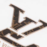 Flat lay presentation of Louis Vuitton cotton t-shirt with logo-detail design