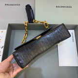 Classic Vegan Leather Handbag - Statement Silhouette | Women's Fashion Handbag #272 - hardware and detail close-up (image 5) of designer-inspired handbag