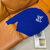Side profile of Louis Vuitton luxury clothing with monogram-inspired silhouette