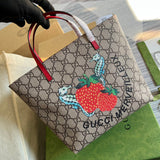 Back view of classic signature women's handbag – women's luxury accessory