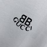 Front view of Gucci luxury clothing with monogram-inspired silhouette