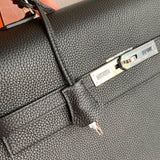 Close-up detail of poised bag design