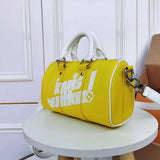 Back view of premium chic women's handbag – women's statement bag