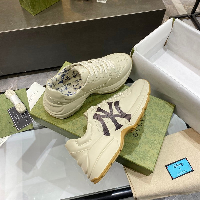 Gucci tonal black luxury sneakers view 4 bold athletic profile