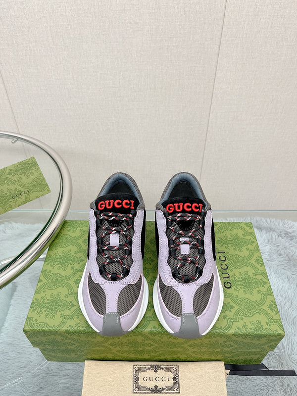 Gucci bold contrast luxury sneakers view 5 sleek tonal finish