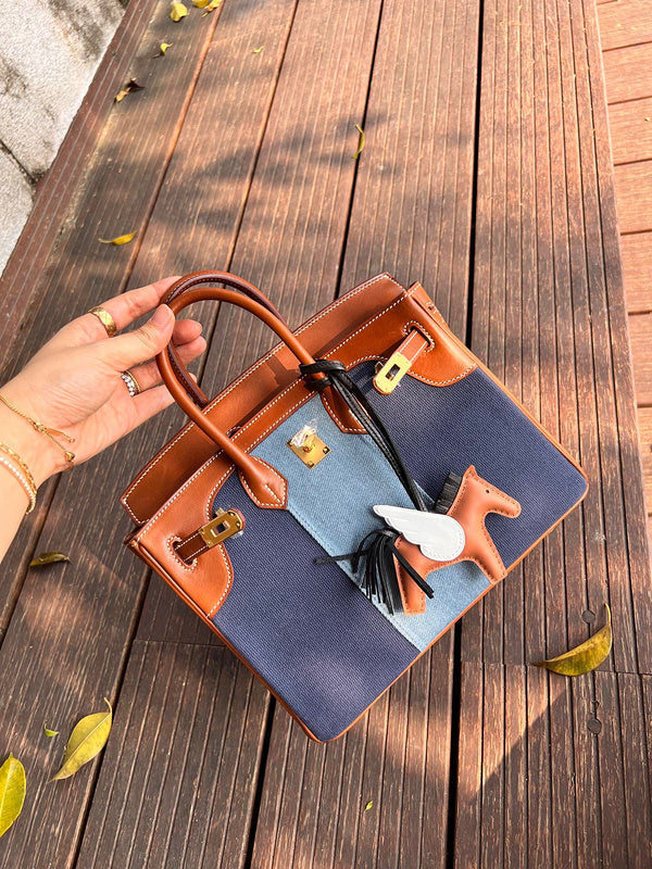 Close-up detail of timeless bag design