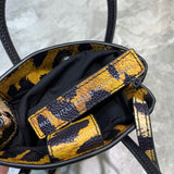 Modern Faux Leather Handbag - Signature Hardware Accents | Women's Statement Accessory #1050 - texture close-up (image 9) of designer-inspired handbag