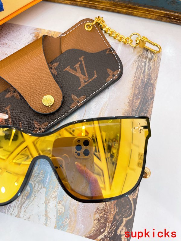 Lifestyle view of Louis Vuitton unisex sunglasses