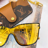 Lifestyle view of Louis Vuitton unisex sunglasses