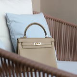 Streamlined bag shown from front angle