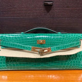 Side view of curated structured handbag