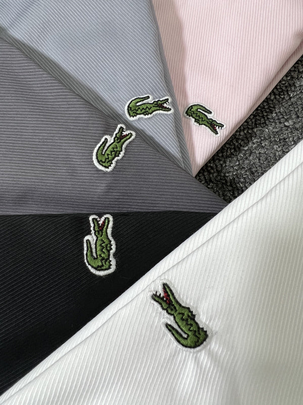 Back view of Lacoste luxury clothing with logo-detail design