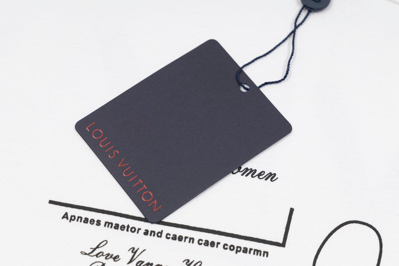 Flat lay presentation of Louis Vuitton cotton t-shirt with monogram-inspired silhouette
