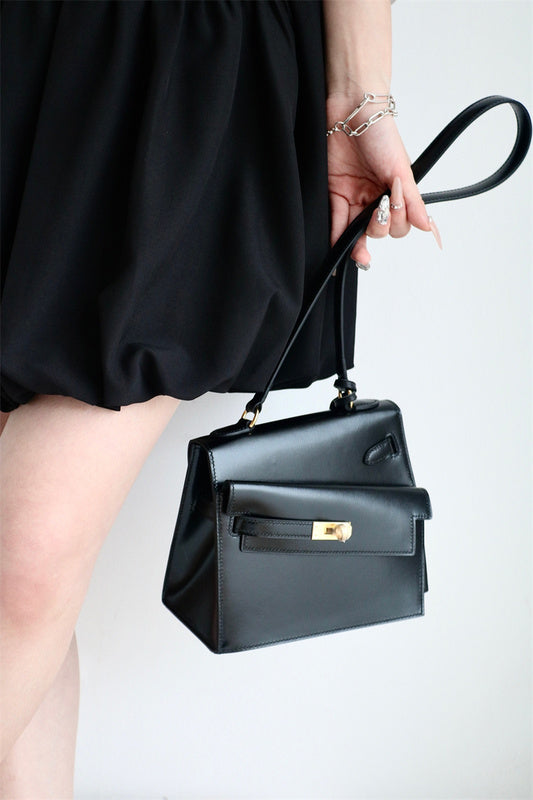 Sculpted bag shown from front angle