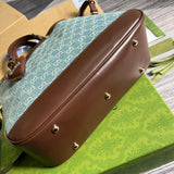 Styled lifestyle shot of elevated structured women's handbag – women's designer-style accessory