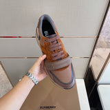 Burberry Nude Combat Boots - Close-Up Texture View