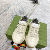 Gucci two-tone luxury sneakers view 9 breathable knit upper