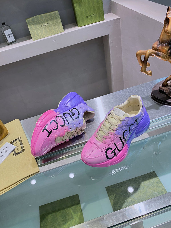 Gucci fresh white-and-black luxury sneakers view 10 signature lace-up style