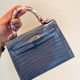 Close-up detail of streamlined bag design