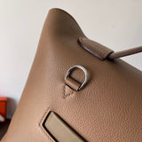 Side view of graceful structured handbag