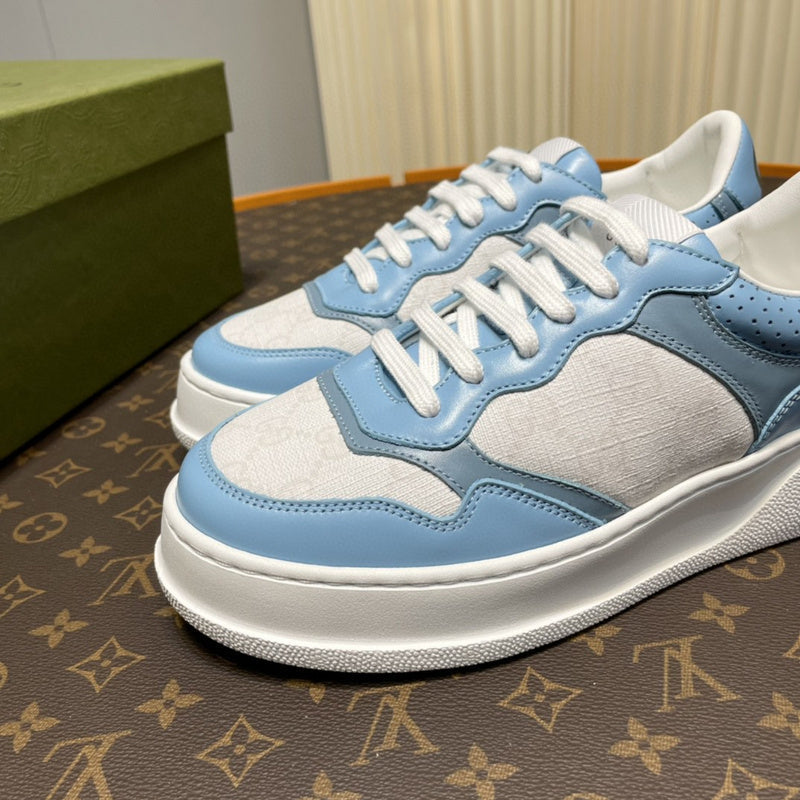 Gucci crisp white luxury sneakers view 6 heritage-inspired look