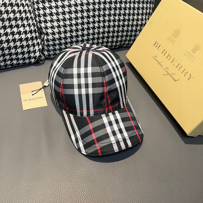 Close-up detail view of Burberry unisex cap
