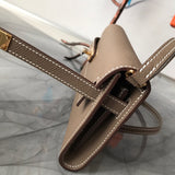 Side view of chic structured handbag
